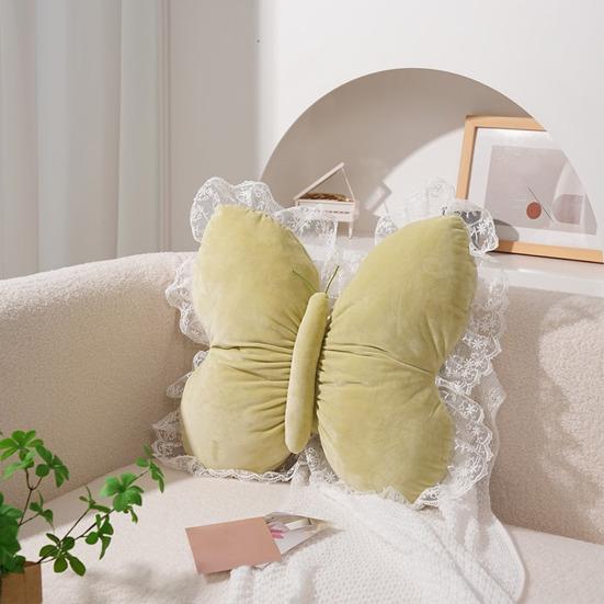 Подушка-бабочка, мягкая подушка-бабочка с кружевной оборкой, декоративная подушка для дивана, для дома, гостиной, спальни