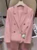 Женский розовый приталенный блейзер в уличном стиле 2025 - Элегантный, современный пиджак