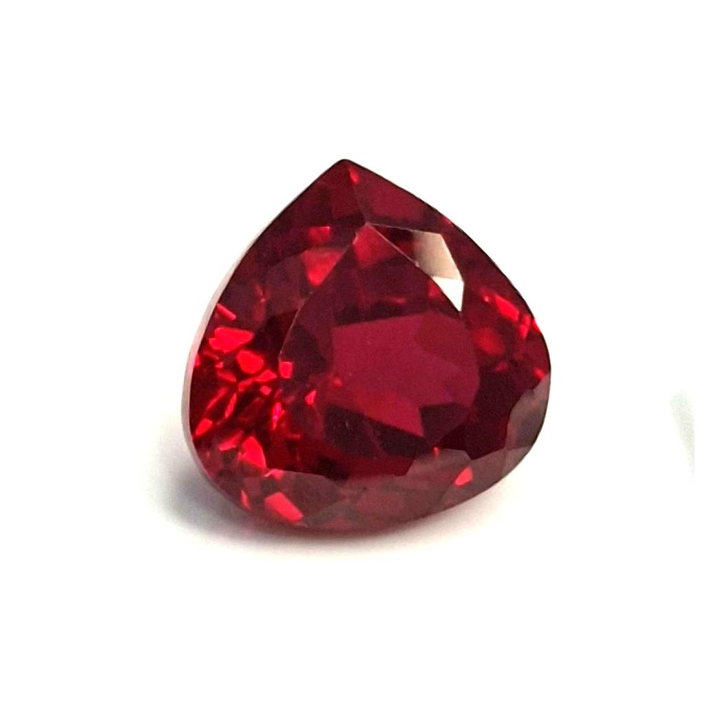 Stunning Natural Red Ruby Mozambique 6-8 Ct Pear Cut Certified Loose Gemstone