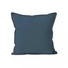 Washed Microfiber Cushion 40x40 Cm BOHEME Duck Blue, by Soleil d'Ocre