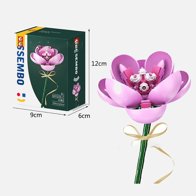 Вечные цветы Букет Строительные блоки Совместимы с Lego Сборные строительные блоки Игрушки для