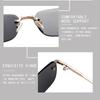 Small Rectangle Punk Sun Glasses Ins Style Street Shoot Eyewear  for Women