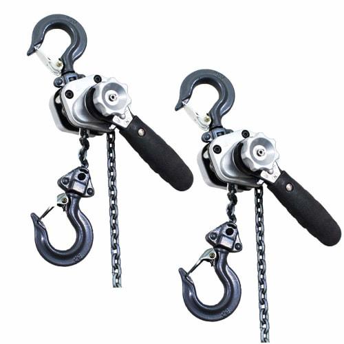 Best Answer VM Lever Hoist, 1.5m Chain, Roller, Chain Block, Load Tensioner, Gatcha, Pulley, Hoist, Fixing Tool, Lightweight, Compact, 2 Units, 0.25t,