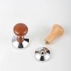 51mm 53mm 58mm Espresso Coffee Tamper Aluminum Flat Base Wooden Handle Internal Spring Design Balanced Fixed Force Coffee Tamper