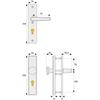 Poignée de sécurité - ABUS - KLS114 F1 EK - Protection contre l'arrachage - Blindage 15 mm - Entraxe 72 mm