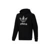 adidas Мужская толстовка с капюшоном с логотипом Originals Trefoil, черный GT4356