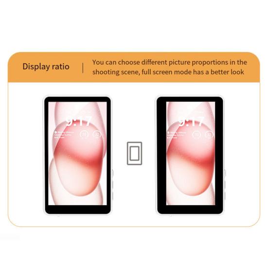 Видеоблогер с экраном для селфи для телефона, запись без помощи рук, регулируемые углы, беспроводной проектор для селфи-видео, возможность обмена в реальном времени, задняя камера с пультом дистанционного управления