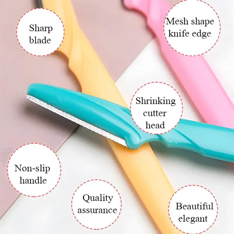 Бритва для бровей, 5 шт., триммер для бровей, лезвие бритвы, портативная бритва для лица, брови, эпиляция, фрезы для удаления волос, безопасная бритва для женщин, макияж