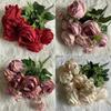 European Wedding Hall Flower Material With Faux Rose For Restaurant Decor