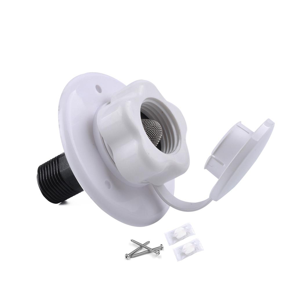 RV City Water Inlet with Check Valve Oneway Water Valve Builtin Stainless Steel Filter Thread