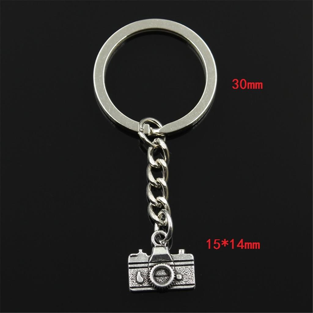 Модная камера 15x14 мм кулон 30 мм брелок для ключей металлическая цепочка бронзовый мужской автомобильный подарок сувенирный брелок