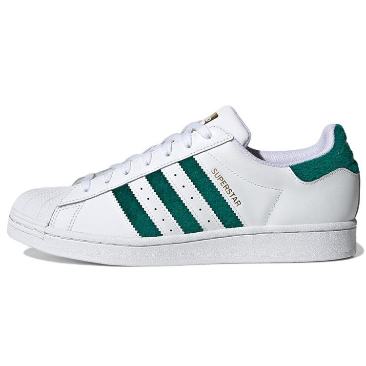 Adidas Superstar White Gold Metallic Unisex Sneakers Cloud-White H00190