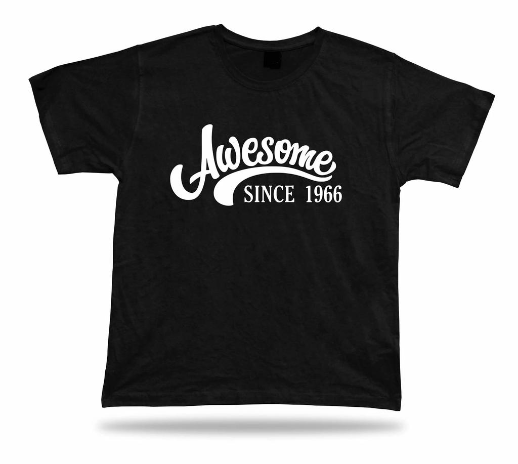 Printed T shirt tee awesome since 1966 happy birthday present gift idea original