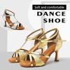 Туфли для латинских танцев для взрослых для девочек и женщин, танцевальные вечеринки, вальс, джаз, нескользящая дышащая танцевальная обувь для латиноамериканских танцев на каблуке 8,5 см