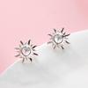 Серьги-гвоздики Sun, женские, минималистичные, нишевые, дизайн Sense, бриллиантовая инкрустация, звезда, фея, энергия, корейская версия, серьги, лето