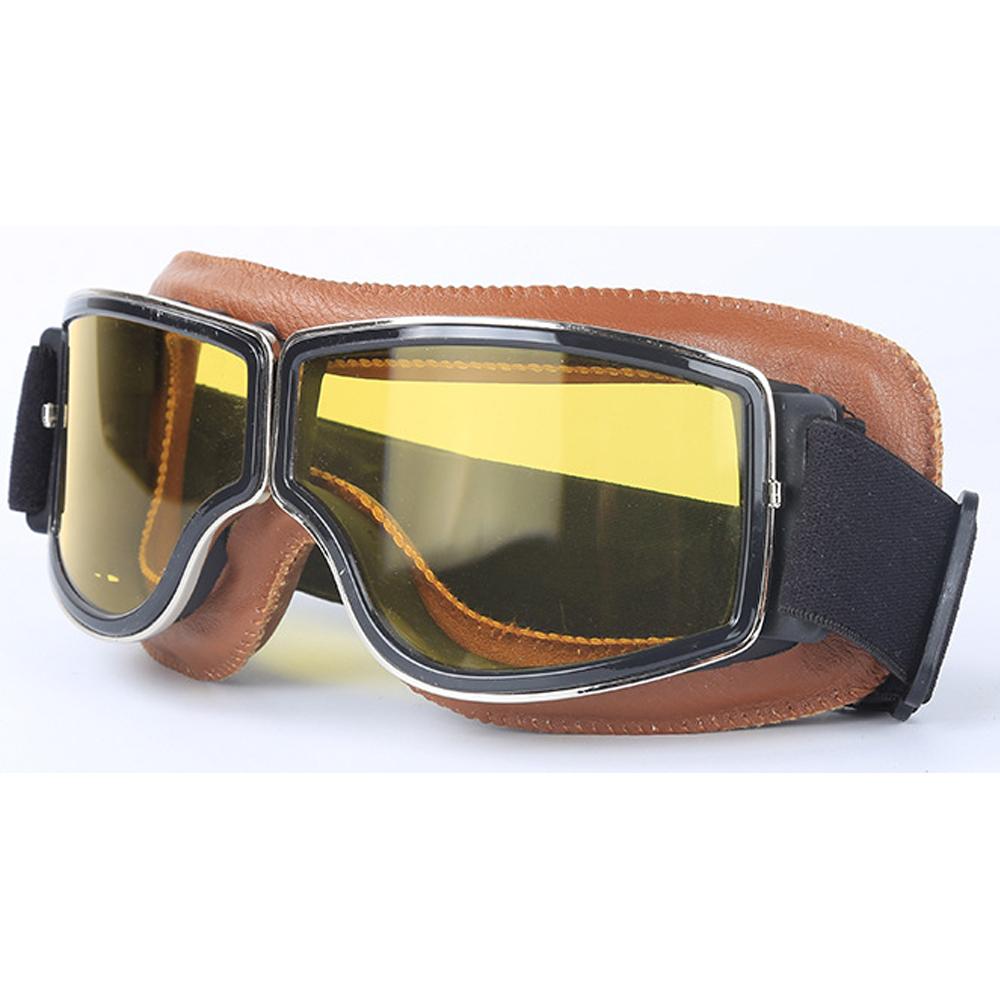 Motorcycle Vintage Retro Sunglasses Leather Goggles Glasses For Vespa Vintage Glass Motorcycle Motocross Goggles Ski