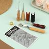 Набор инструментов для шитья кожи Устойчивый к износу Набор для DIY-изделий из кожи Ручная прошивка для ремонта обуви, сумок