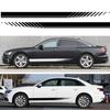 2PCS Car Side Stripes Side Stripe Skirts Graphics Vinyl Sticker Decals Racing Sport Car Stickers