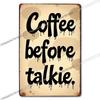 Retro Coffee Metal Tin Sign Vintage Wall Art Decor Grinder Decorative Kitchen Dining Room Home Decor Gift Idea