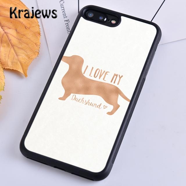 Krajews Sausage Dog Dachshund Art Soft Phone Case Cover For iPhone 14 5 6s 7 8 Plus XR XS 11 12 13 Pro Max Samsung S21 S22ultra