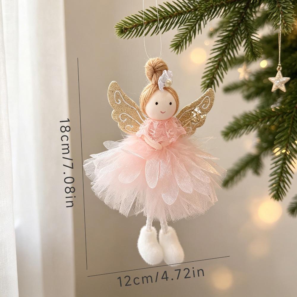 Soft Plush Material Christmas Angel Ornament Angel Hanging Pendant Holiday Gift Giving