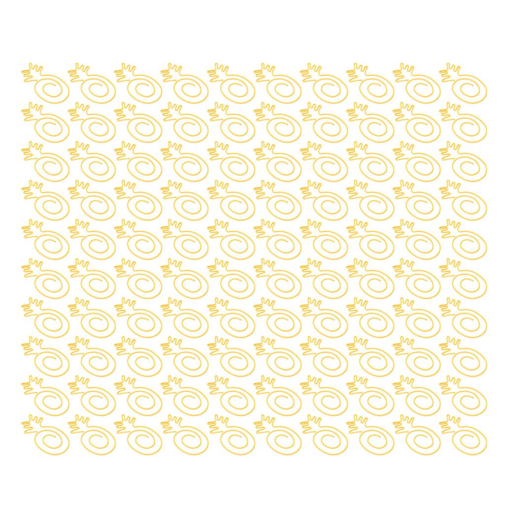 100 шт. золотых скрепок, симпатичные, стильные, прочные, металлические, широко используемые, симпатичные скрепки для школы