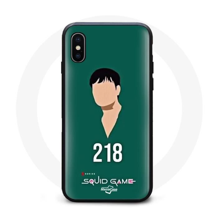 Coque - Squid Game - Iphone XS Max - Souple - Vert - Design inspiré de la série
