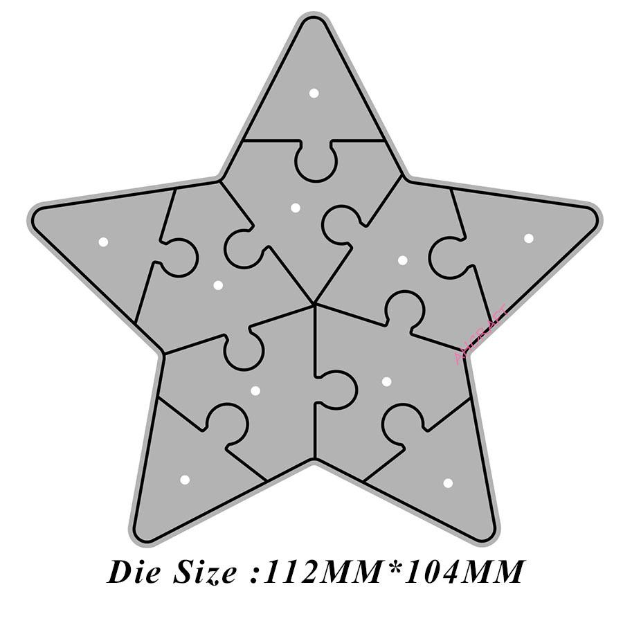 6410 Star-shaped Carbon Steel Puzzle DIY Cutting Die, May 2024 Release