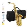 Eastar AS-III Alto Saxophone, Gold Lacquer, E Saxophone with Case and Care Kit (Performance Edition)