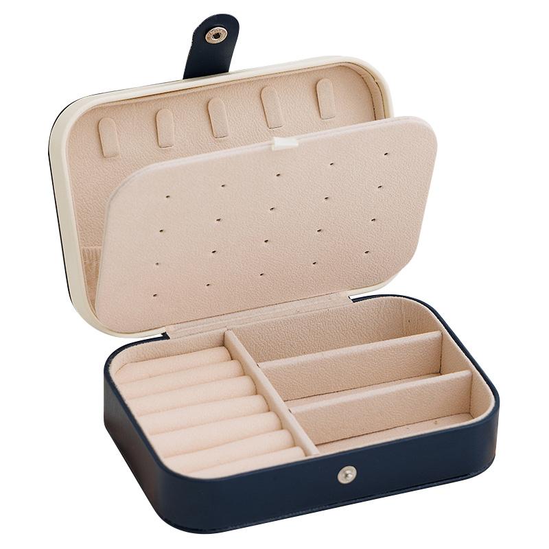 Jewelry Storage Box Double-layer Earrings Necklace Storage Box Portable Travel Jewelry Box Large Capacity Jewelry Display Box