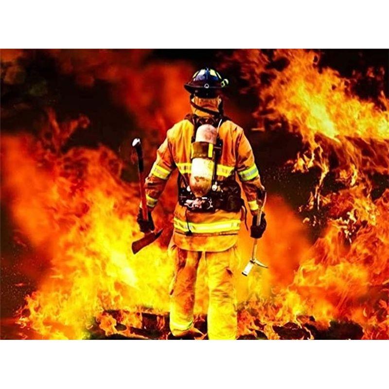 Fire Fighting Hero 5d Diamond Painting Full Drill Round Diamond Mosaic  Embroidery Handmade For Adult Children Gift
