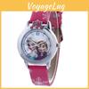 Cute Frozen Cartoon Quartz Watch For Boys And Girls With Colorful Pu Leather Strap And Life Waterproof Feature