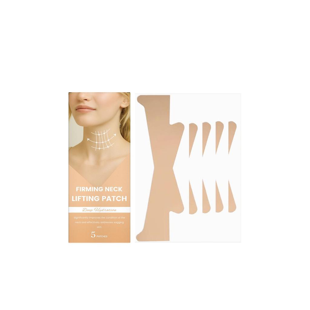 Neck Firming Lifting Patch 5pcs Skin Adhesive Strips for Neck Wrinkle Reduction Breathable Comfortable Design for Daily Use