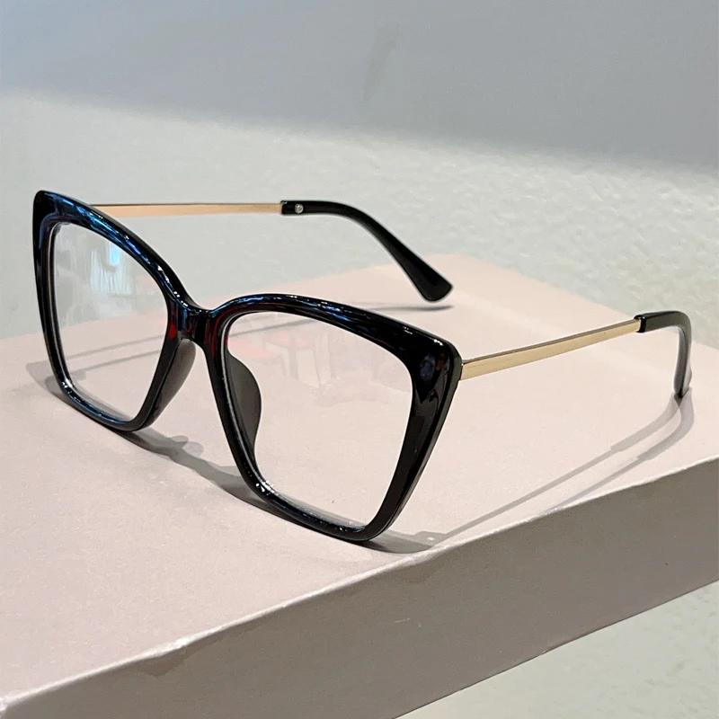Оверсайз очки «кошачий глаз» женские модные винтажные дизайн блокирующие синий свет оптические оправы трендовый брендовый дизайн очки