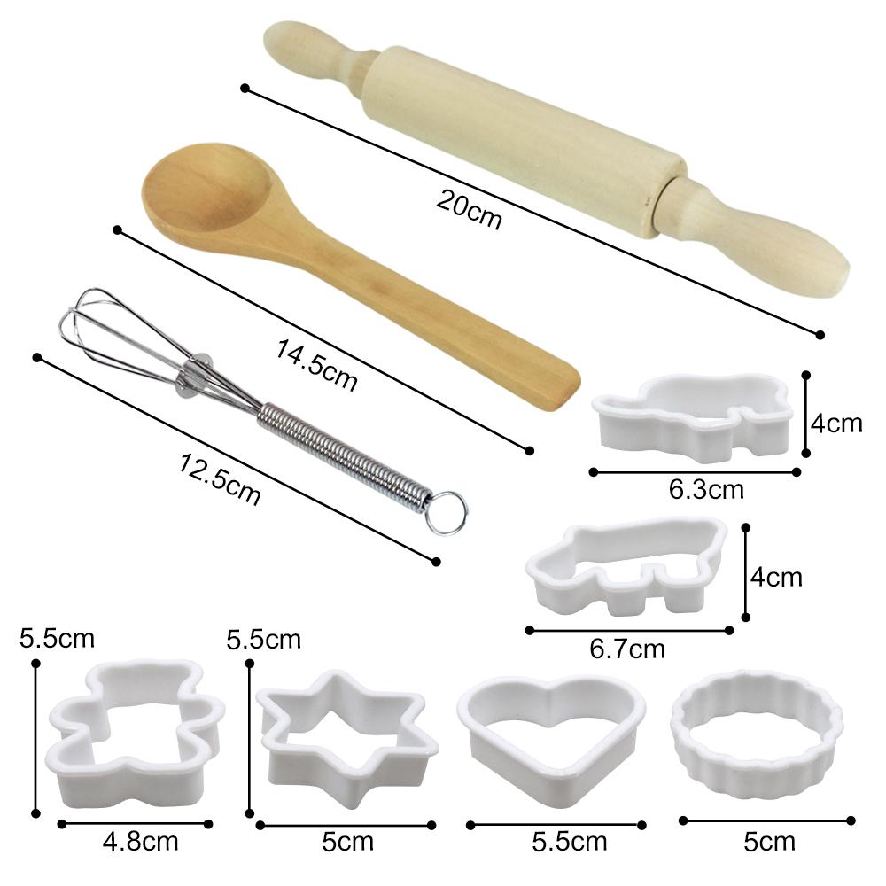 Детский набор для приготовления пищи и выпечки, 15 предметов, шляпа шеф-повара, фартук, рукавицы для духовки, нарукавники, кухонная утварь