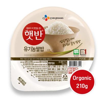 CJ Рис быстрого приготовления Hetban для микроволновой печи - Органический белый рис 210 г (2 варианта)