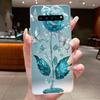 Phone Case For Samsung Galaxy S10 5G Capa Coque Butterfly Bow Protective Casing Transparent Soft Silicone TPU Cover Fundas