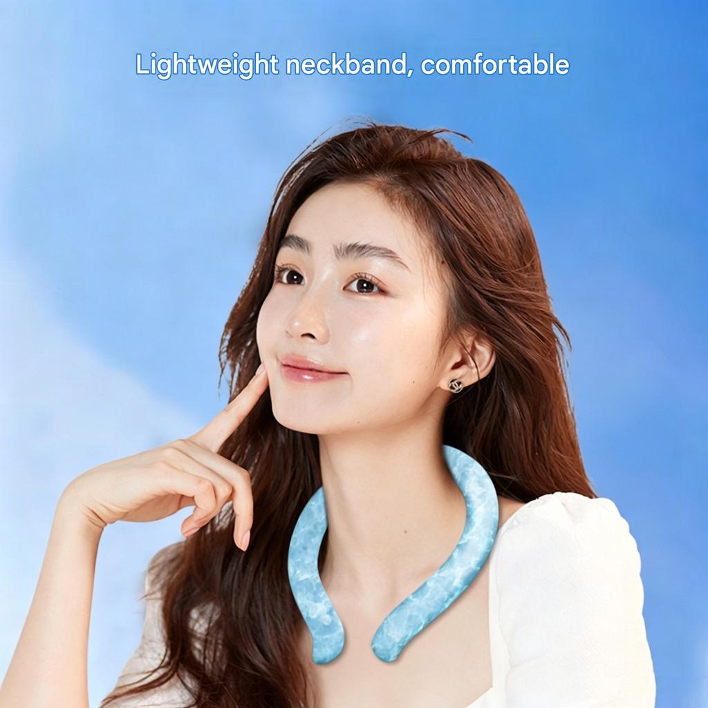 Portable Neck Cooling Ice Ring PCM Ice Ring Summer Outdoor Sports Personal Cooling Neck Band Cool Down Ice Wrap
