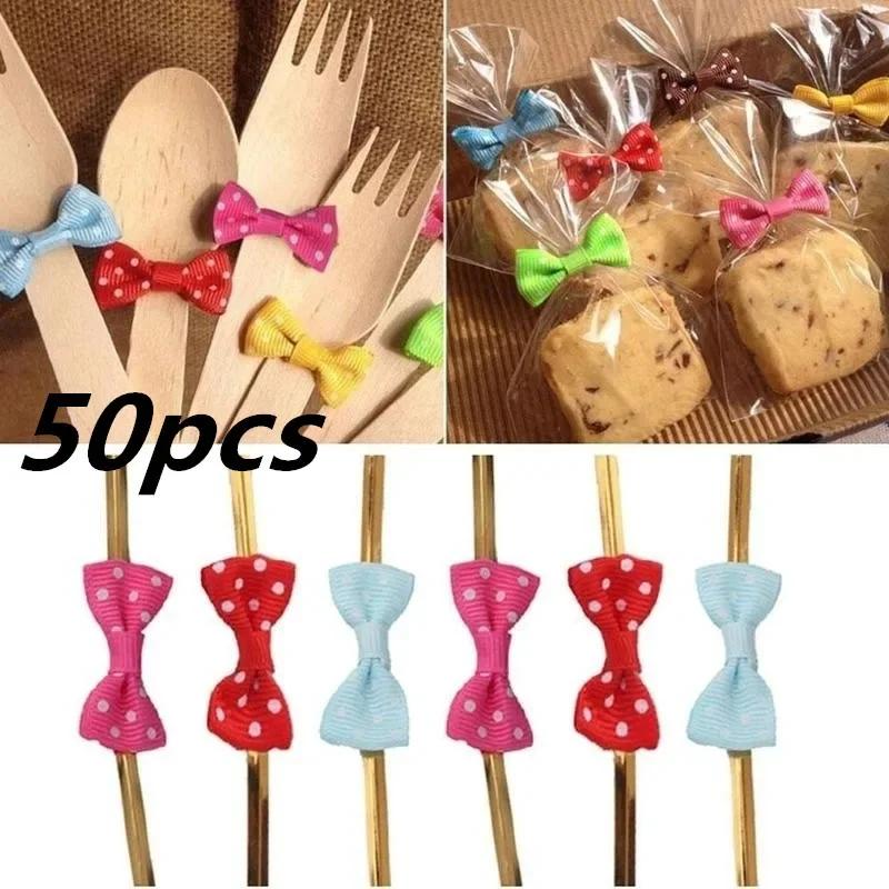 50 шт. DIY бабочка обертывание позолоченная проволока бант обвязочная проволока для пакетов и кармашков для торта застежка запечатывание фиксированные завязки