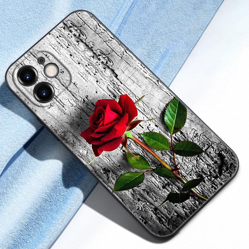 Чехол для телефона с цветами красной розы для iPhone Samsung Galaxy Redmi Xiaomi Oppo OnePlus Note SA 7 8 9 10 11 12 13 14 20 21 22 23 53 54 Pro Max Plus Ultra