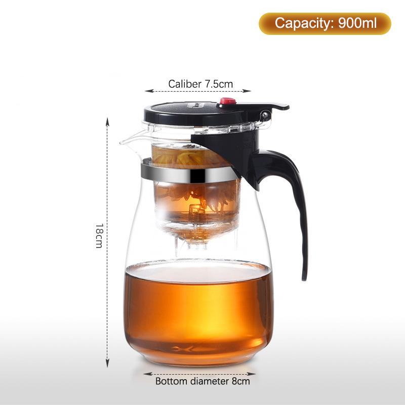 Thick Durable Heat Resistant Glass Teapot Tea Infuser Filter Teawear Scented Tea Container Tea Strainer Teapot Homeware