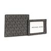 Michael Kors Классический Короткий Винтажный Кошелек-Тройка из Канвы с Монограммой Мужской кошелек Черный 36H9LGFF7B-BLACK