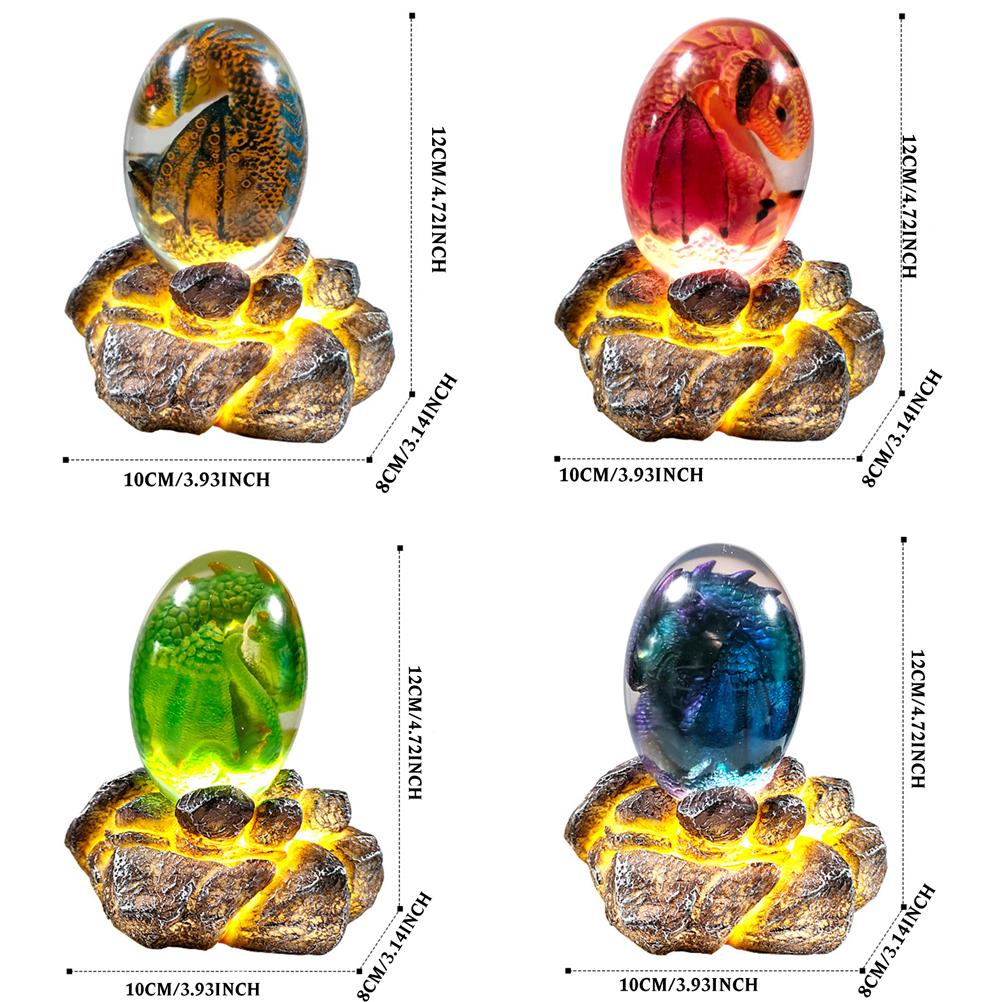 Saurs Dragon Eggs Glowing Resin Lava Saurs Egg Home Ornaments Collections and Gifts for Friends