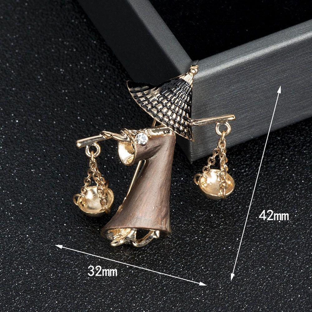Punk Retro Dosa Burden Old man Badge Gift For Men Women Accessories Jewelry Corsage Brooch Pins