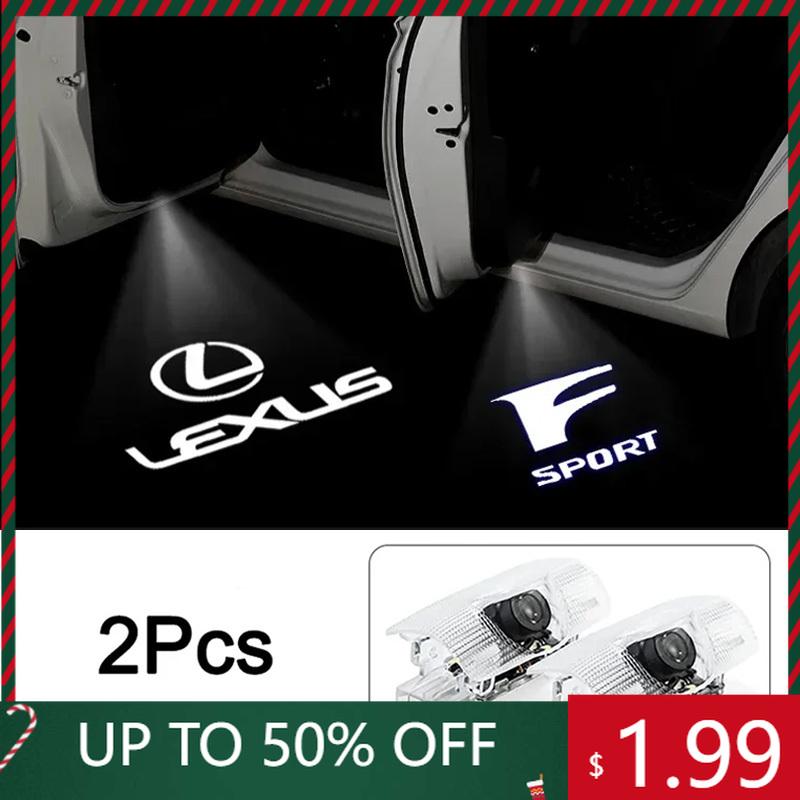 Car Stickers HD Car Door Lamp Projector Car Badge Welcome Light For Lexus F SPORT RX330 IS250 Ct200h ES300h RX350 IS300h RX450h