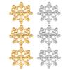 1/2/6 шт. Золотые металлические кольца для салфеток Декор из искусственного жемчуга Дизайн снежинки Зимняя тематика Салфетка