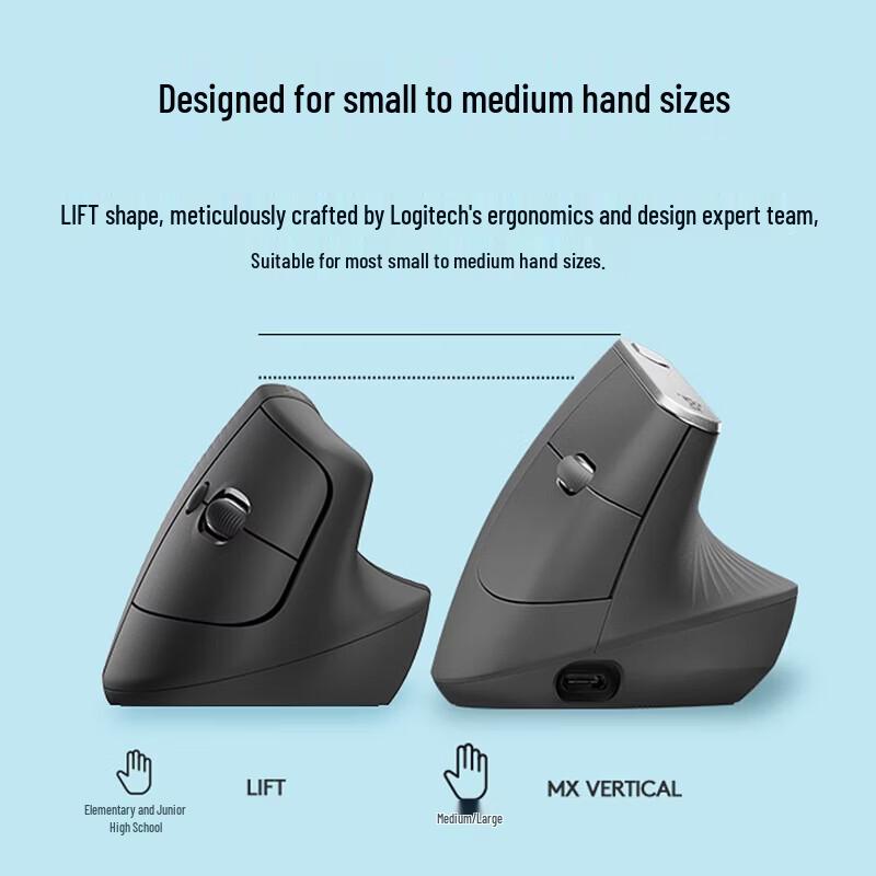 Logitech G Lift Vertical Ergonomic Wireless Mouse