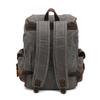 Unisex Waterproof Waxed Canvas Travel Backpack for Outdoor Sports and Laptops