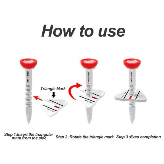 4 шт. футболки для гольфа с улучшенной премиальной большой головкой, высокая прочность, небьющиеся, регулируемые по высоте портативные футболки для гольфа, аксессуары