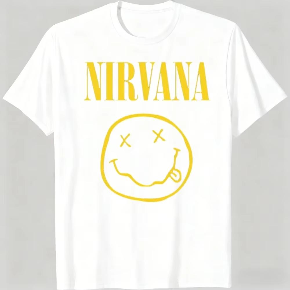 Новая футболка рок-группы Nirvana Унисекс и Женская Летняя Готическая Одежда Модная Повседневная Топ с Круглым Вырезом и Коротким Рукавом Стритвир